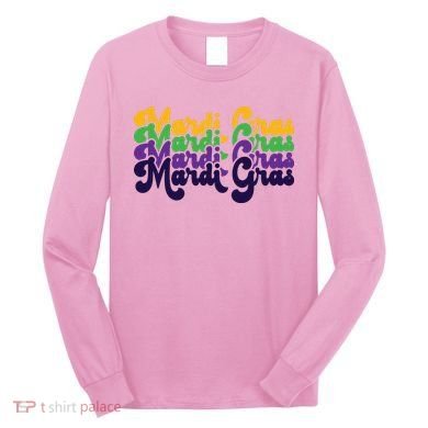 Mardi Gras New Orleans Retro Long Sleeve Shirt