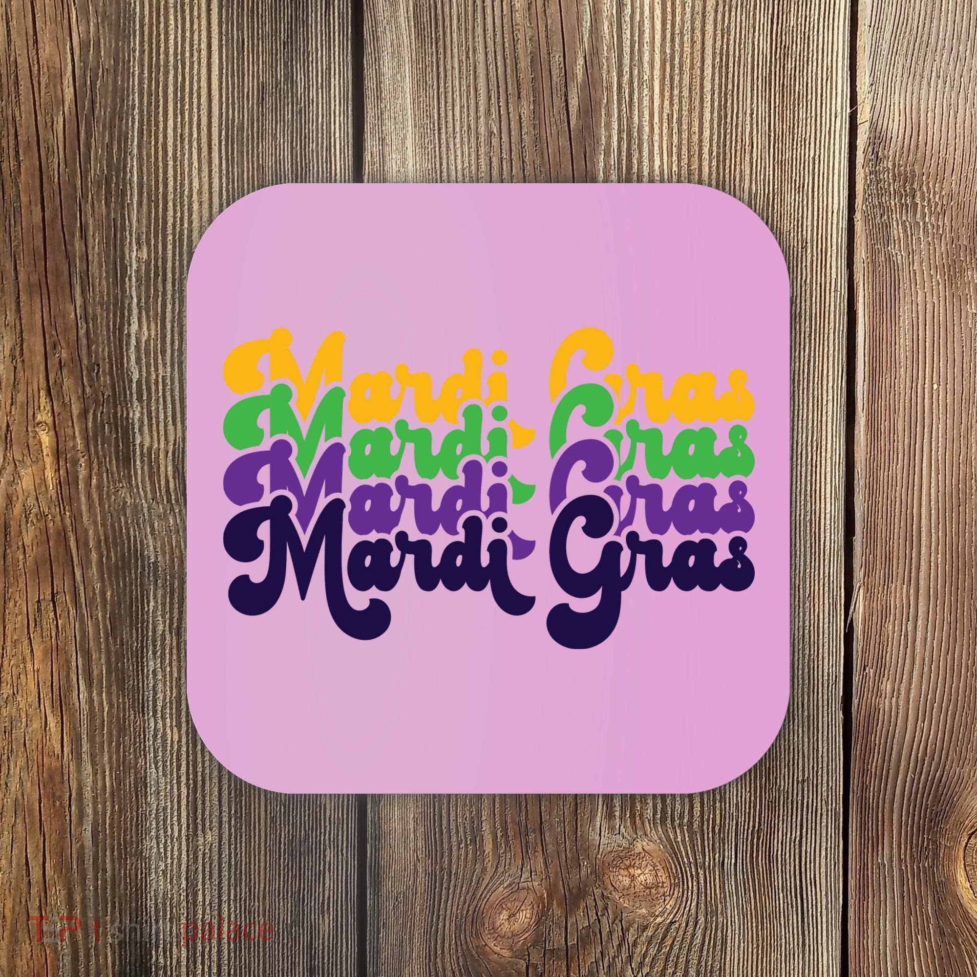 Mardi Gras New Orleans Retro Coaster