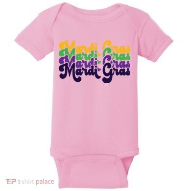 Mardi Gras New Orleans Retro Baby Bodysuit