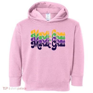 Mardi Gras New Orleans Retro Toddler Hoodie