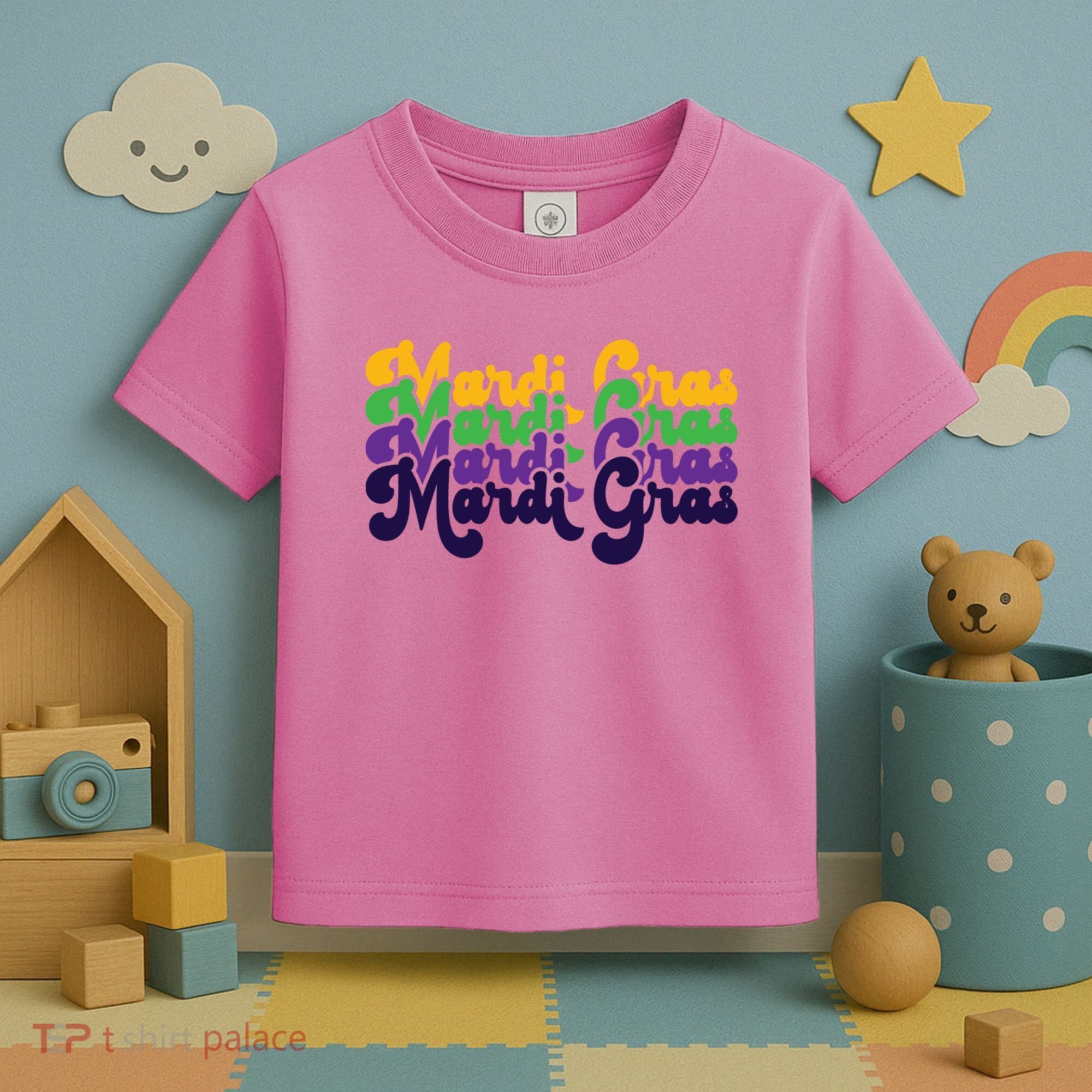 Mardi Gras New Orleans Retro Toddler T-Shirt