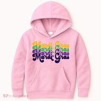 Mardi Gras New Orleans Retro Kids Hoodie thumb 0