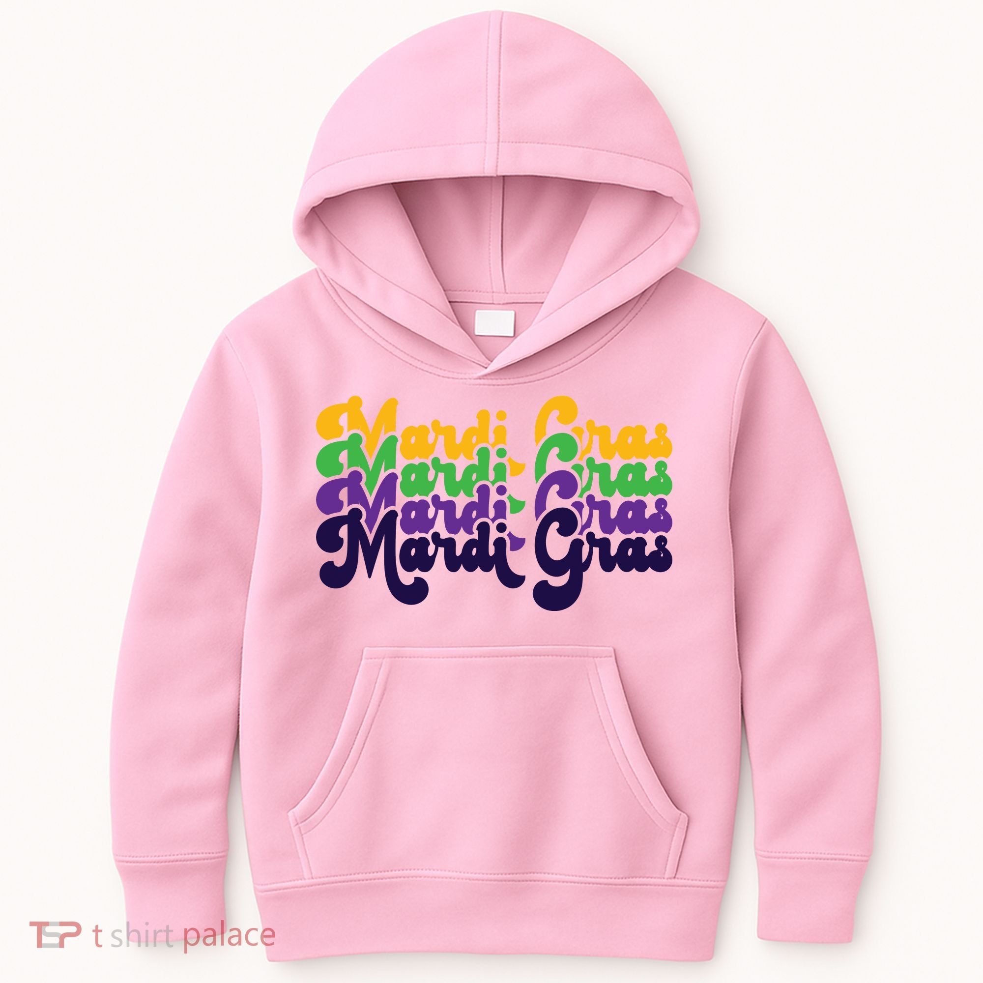 Mardi Gras New Orleans Retro Kids Hoodie