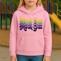 Mardi Gras New Orleans Retro Kids Hoodie thumb 3
