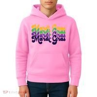Mardi Gras New Orleans Retro Kids Hoodie thumb 4
