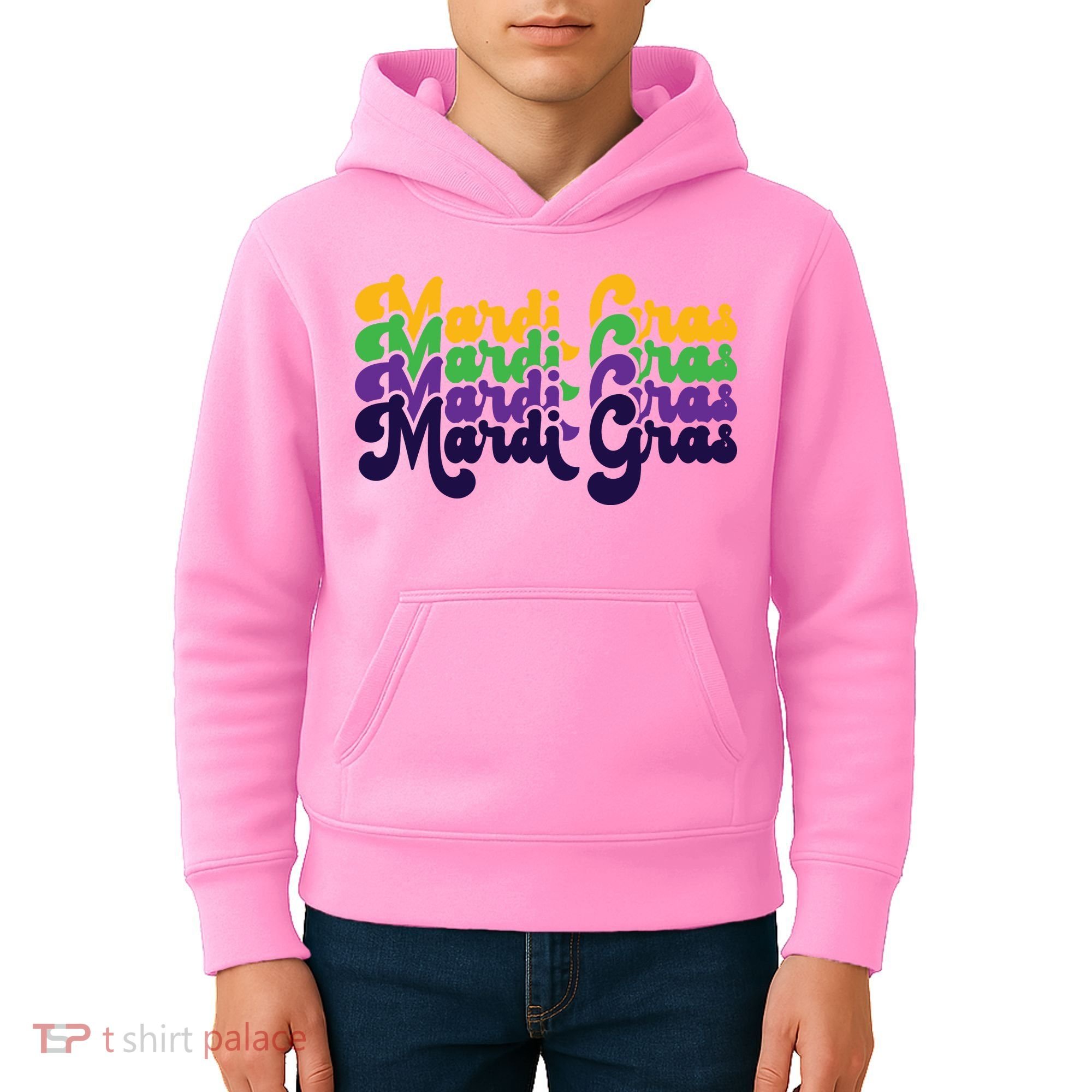 Mardi Gras New Orleans Retro Kids Hoodie