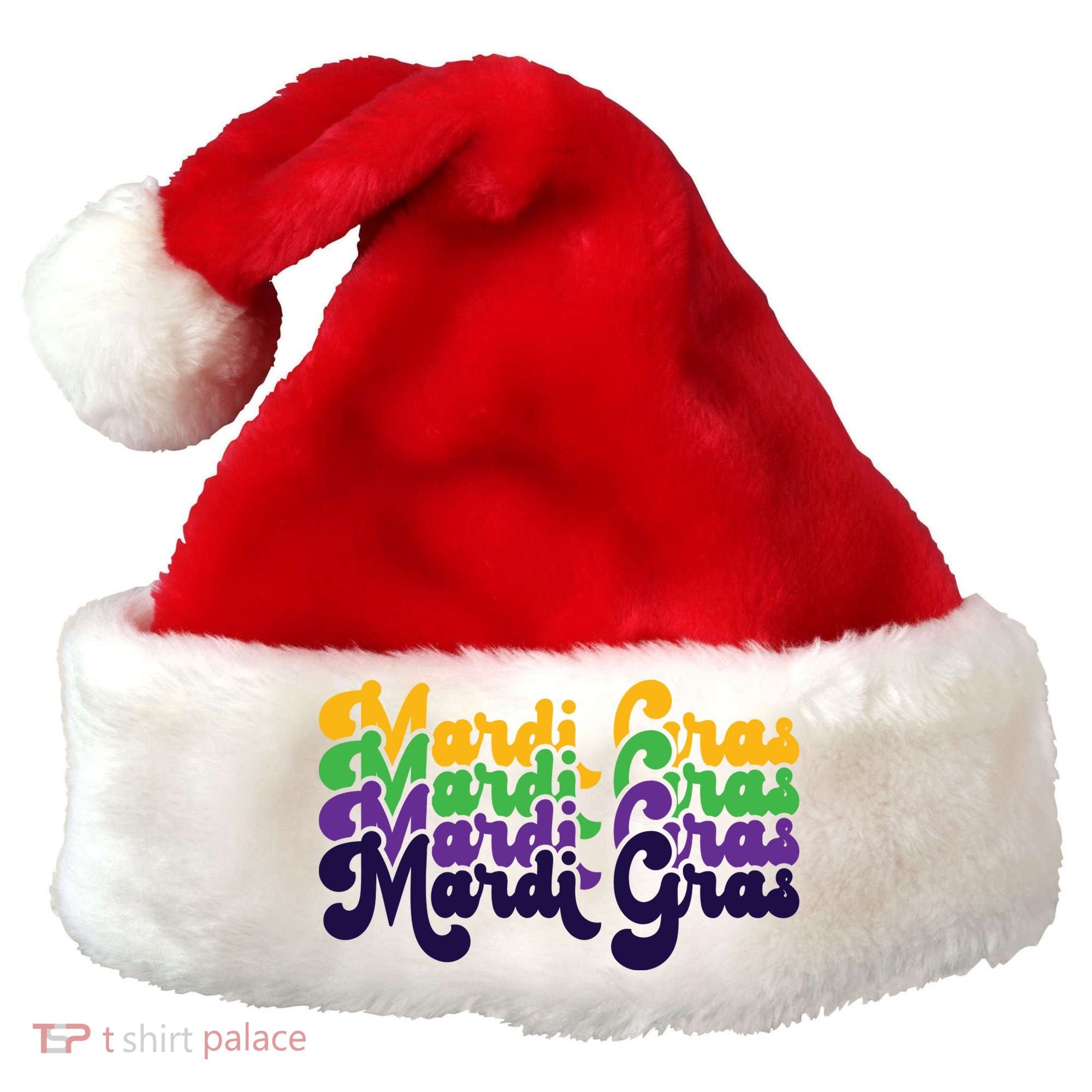 Mardi Gras New Orleans Retro Santa Hat