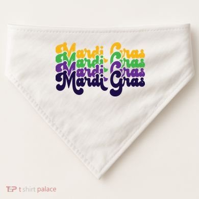 Mardi Gras New Orleans Retro USA-Made Doggie Bandana