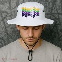 Mardi Gras New Orleans Retro Bucket Hat thumb 2