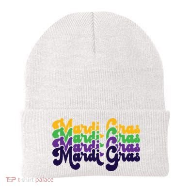 Mardi Gras New Orleans Retro Beanie