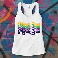 Mardi Gras New Orleans Retro Women's Tank Top thumb 3