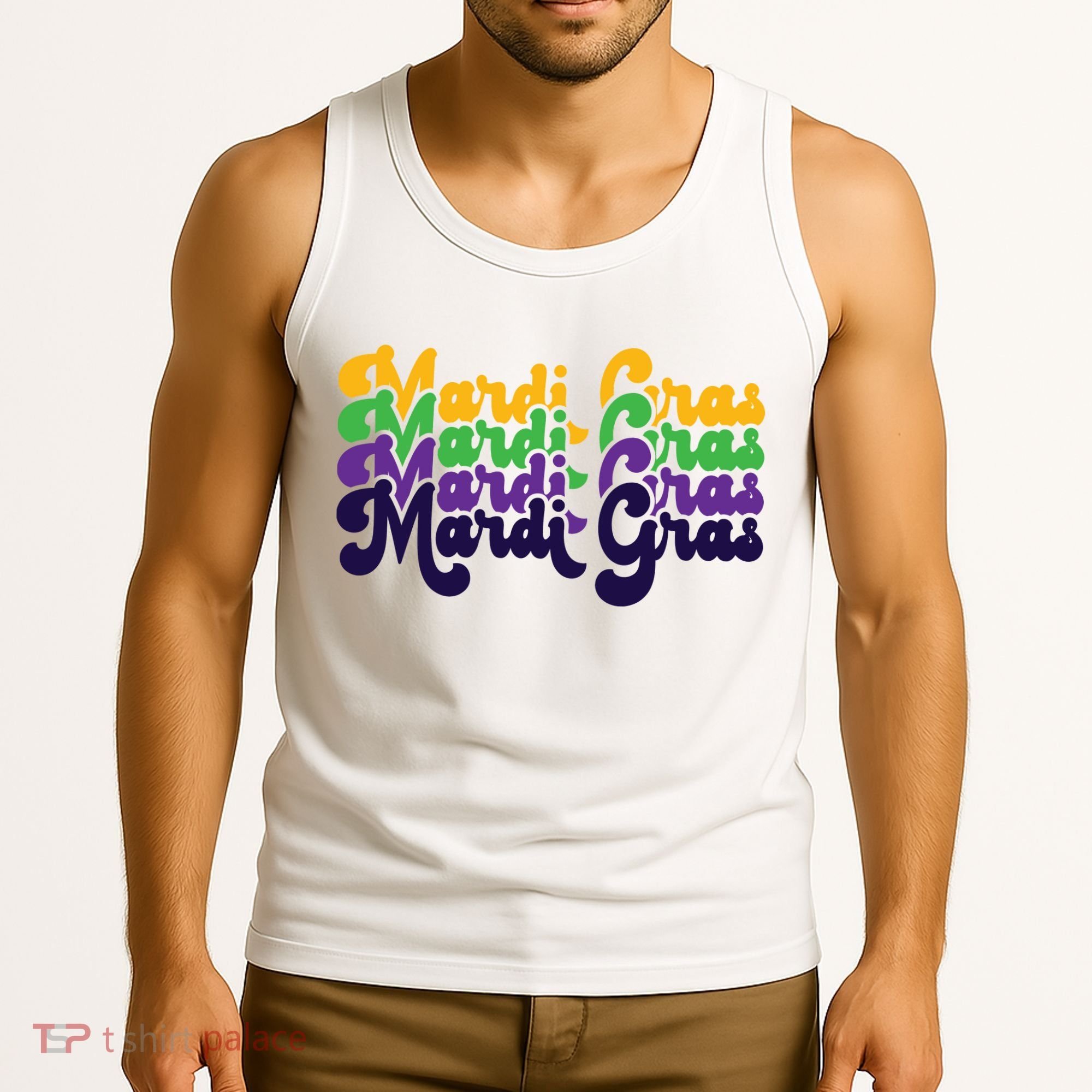 Mardi Gras New Orleans Retro Tank Top
