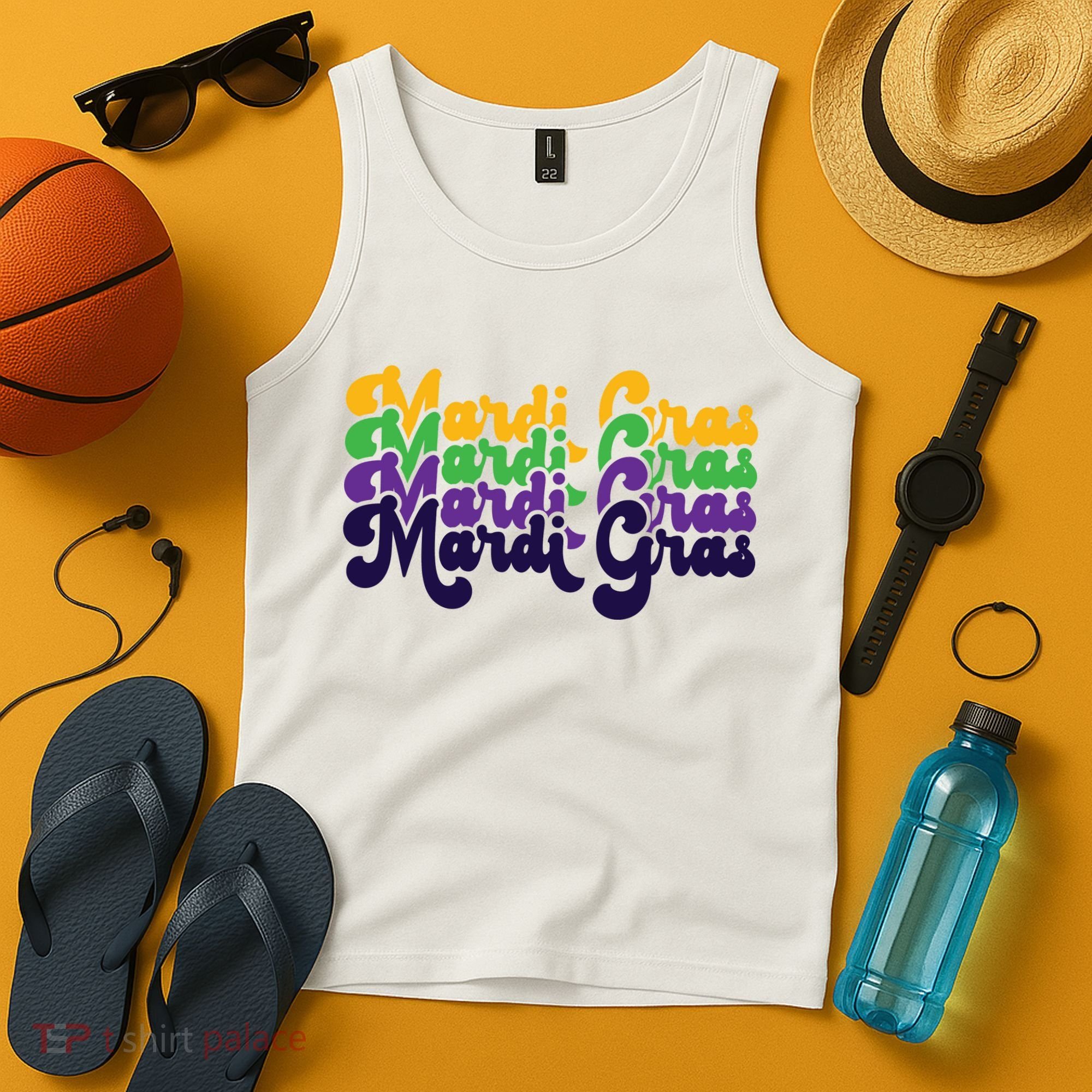 Mardi Gras New Orleans Retro Tank Top