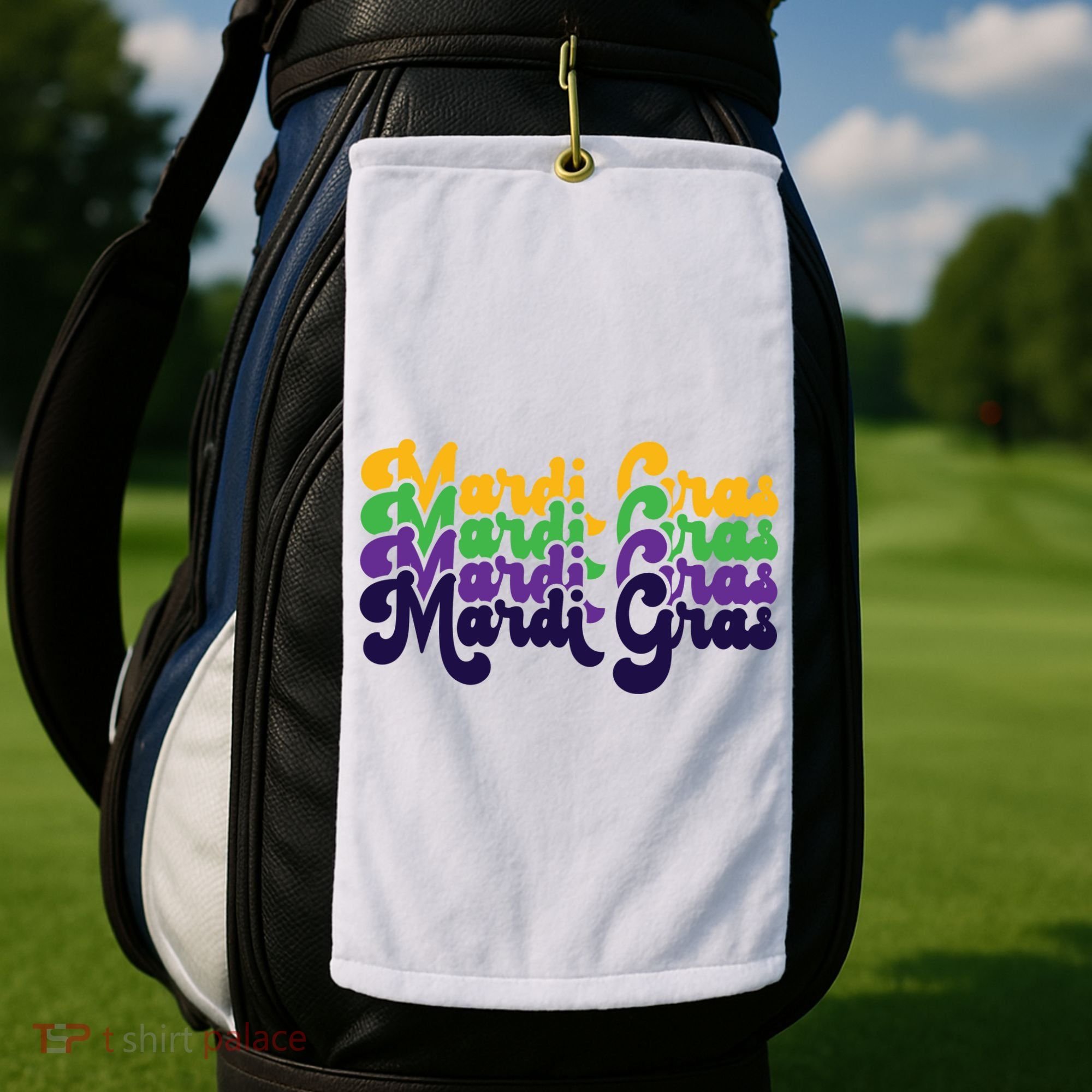 Mardi Gras New Orleans Retro Golf Towel