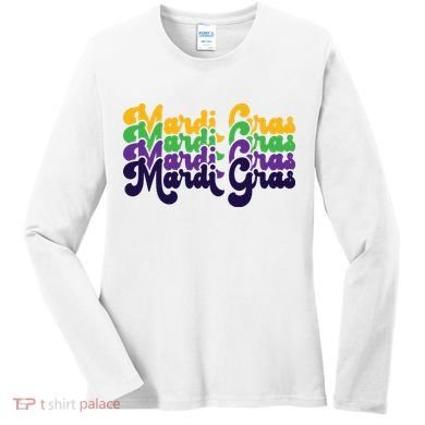 Mardi Gras New Orleans Retro Women's Long Sleeve Shirt