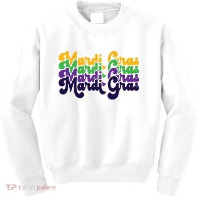 Mardi Gras New Orleans Retro Kids Sweatshirt
