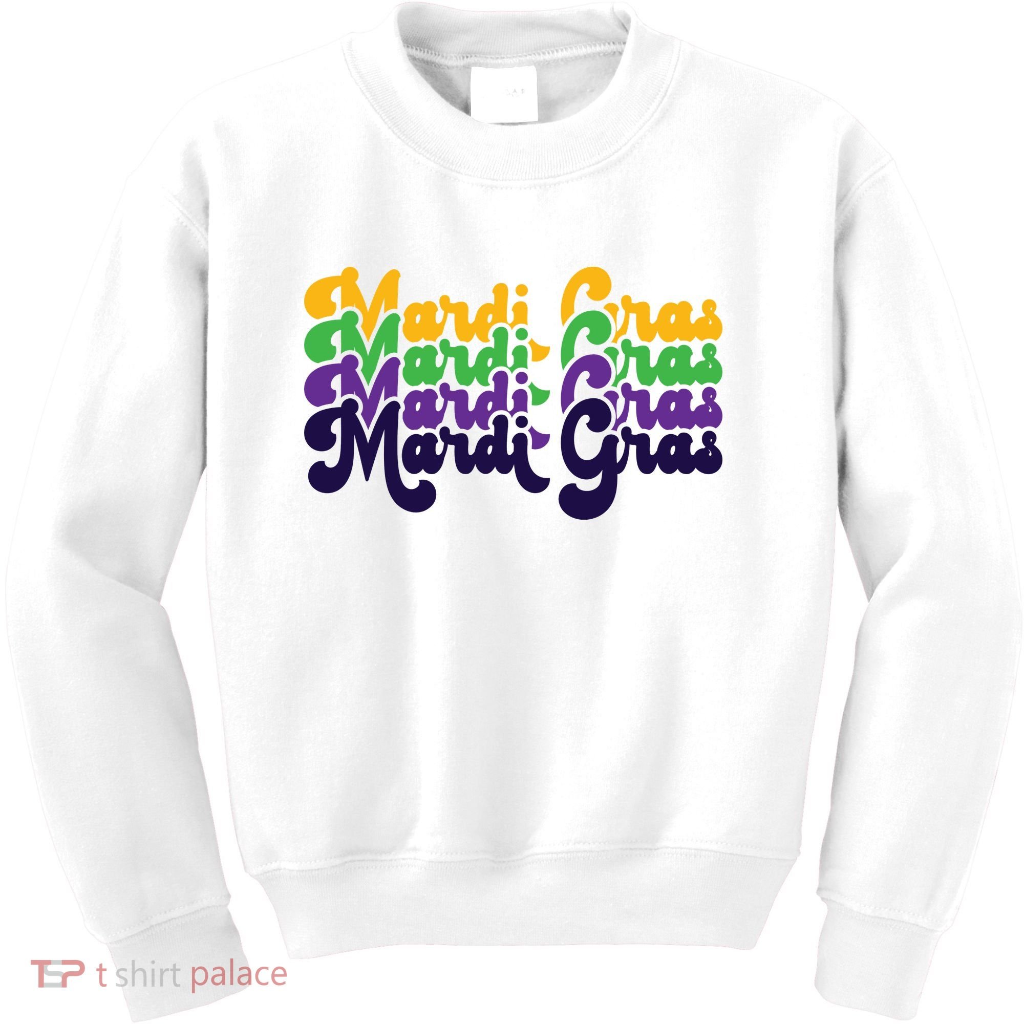 Mardi Gras New Orleans Retro Kids Sweatshirt
