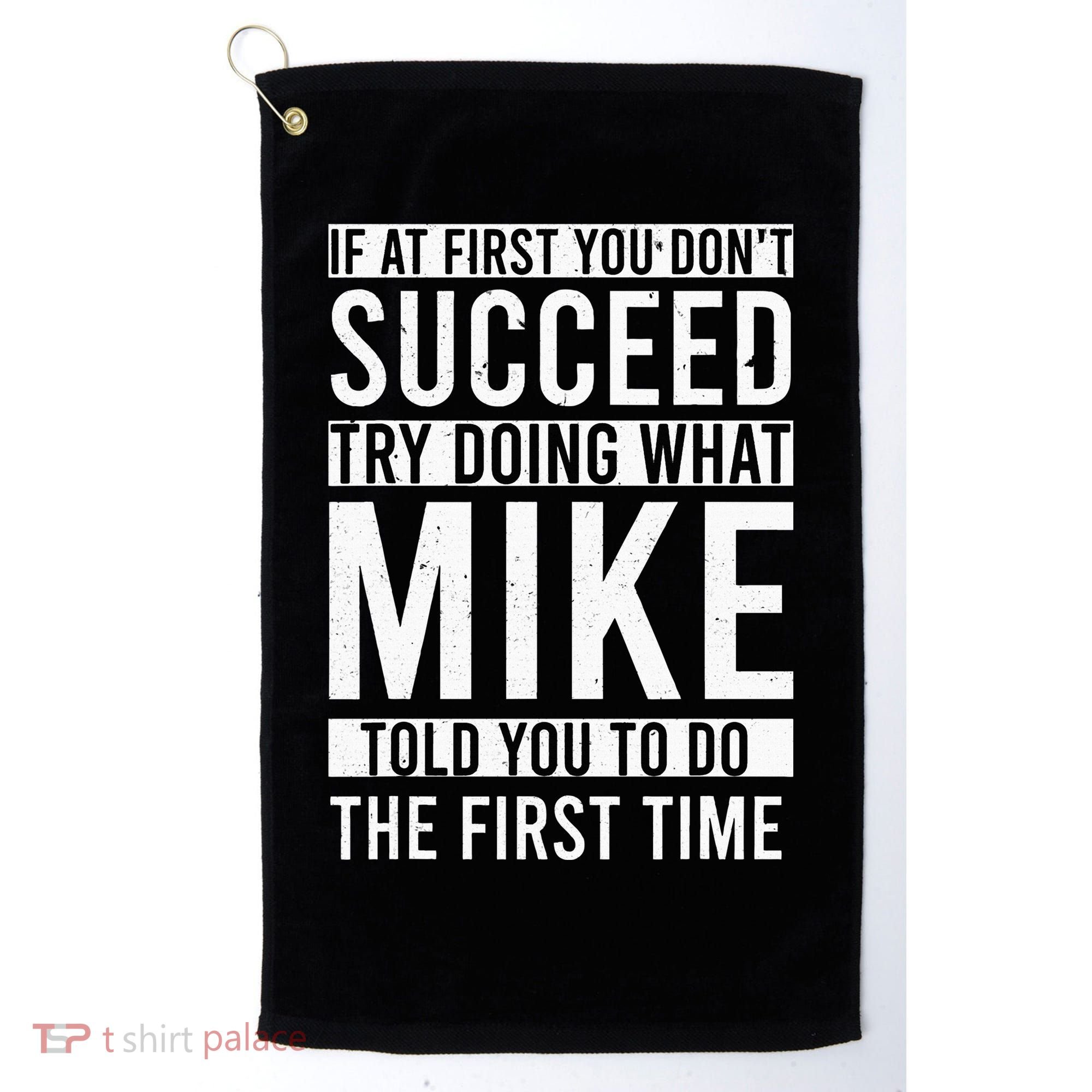 Mike Gifts Name Personalized Birthday Presents Funny Mike Golf Towel