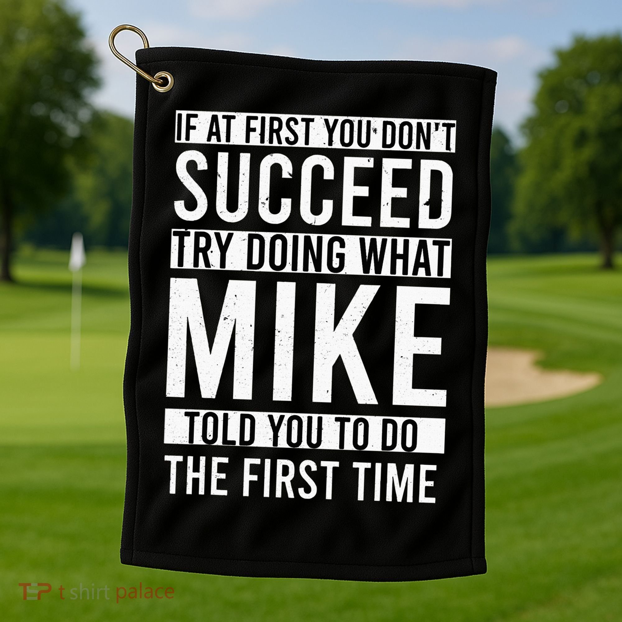 Mike Gifts Name Personalized Birthday Presents Funny Mike Golf Towel