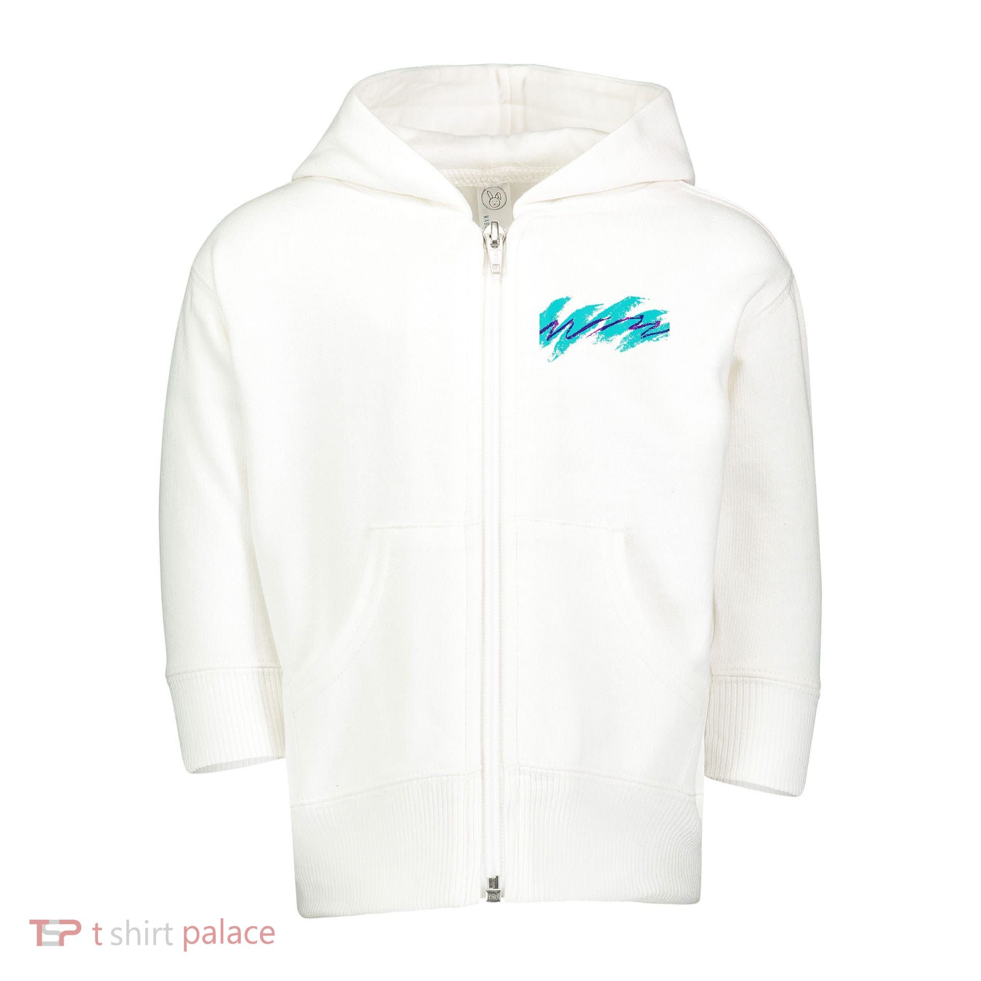 Millennials Geometric Nostalgia 90s Toddler Zip Fleece Hoodie