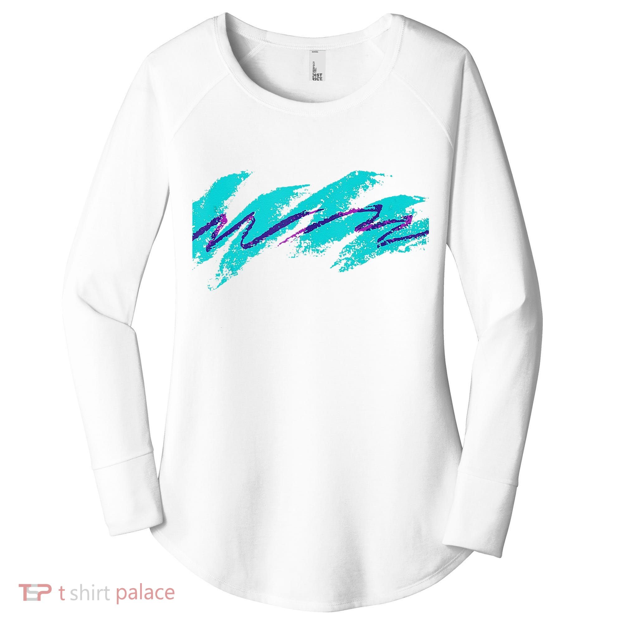 Millennials Geometric Nostalgia 90s Women's Perfect Tri Tunic Long Sleeve Shirt