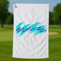 Millennials Geometric Nostalgia 90s Golf Towel thumb 1