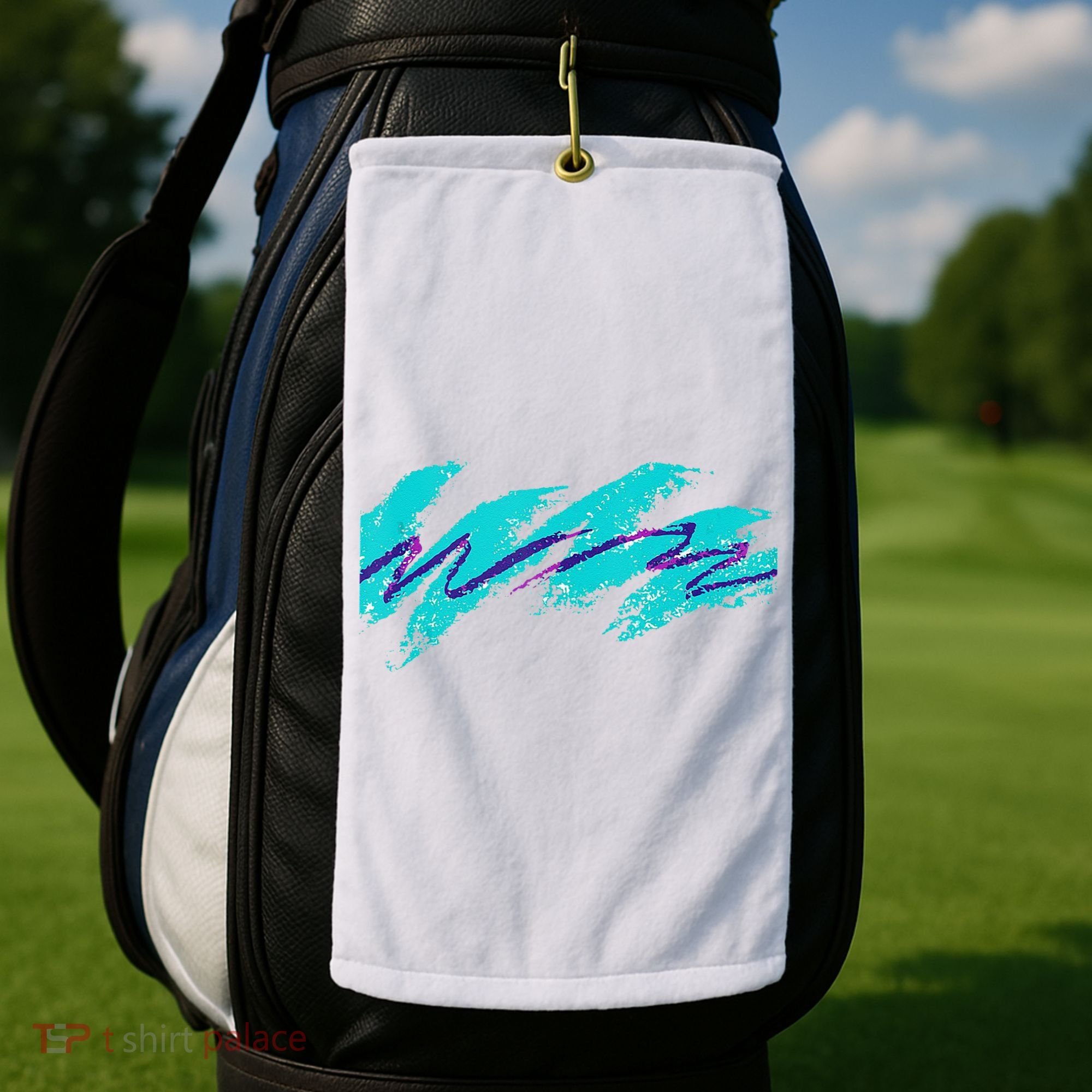 Millennials Geometric Nostalgia 90s Golf Towel
