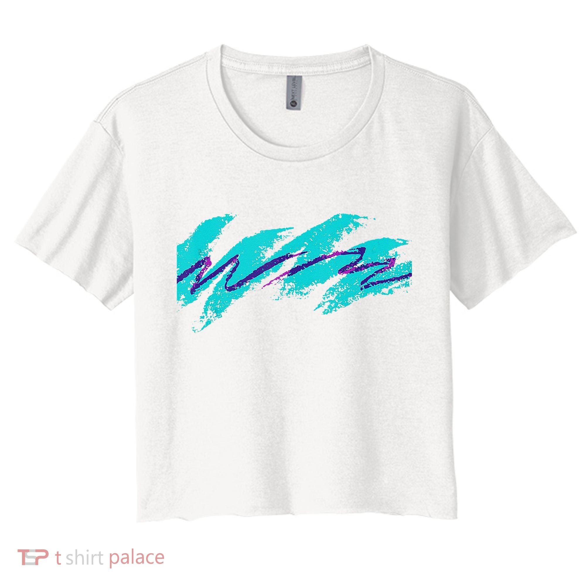 Millennials Geometric Nostalgia 90s Women's Crop Top Tee