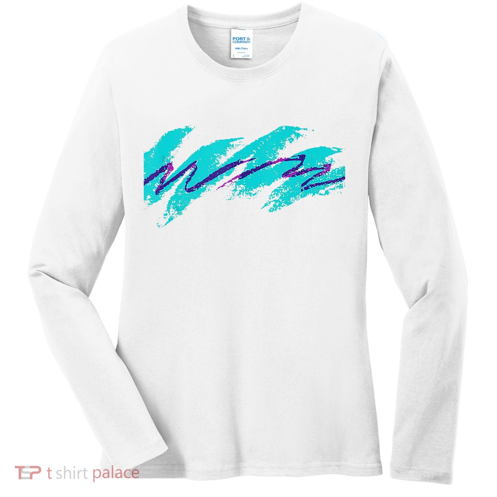 Millennials Geometric Nostalgia 90s Women's Long Sleeve Shirt