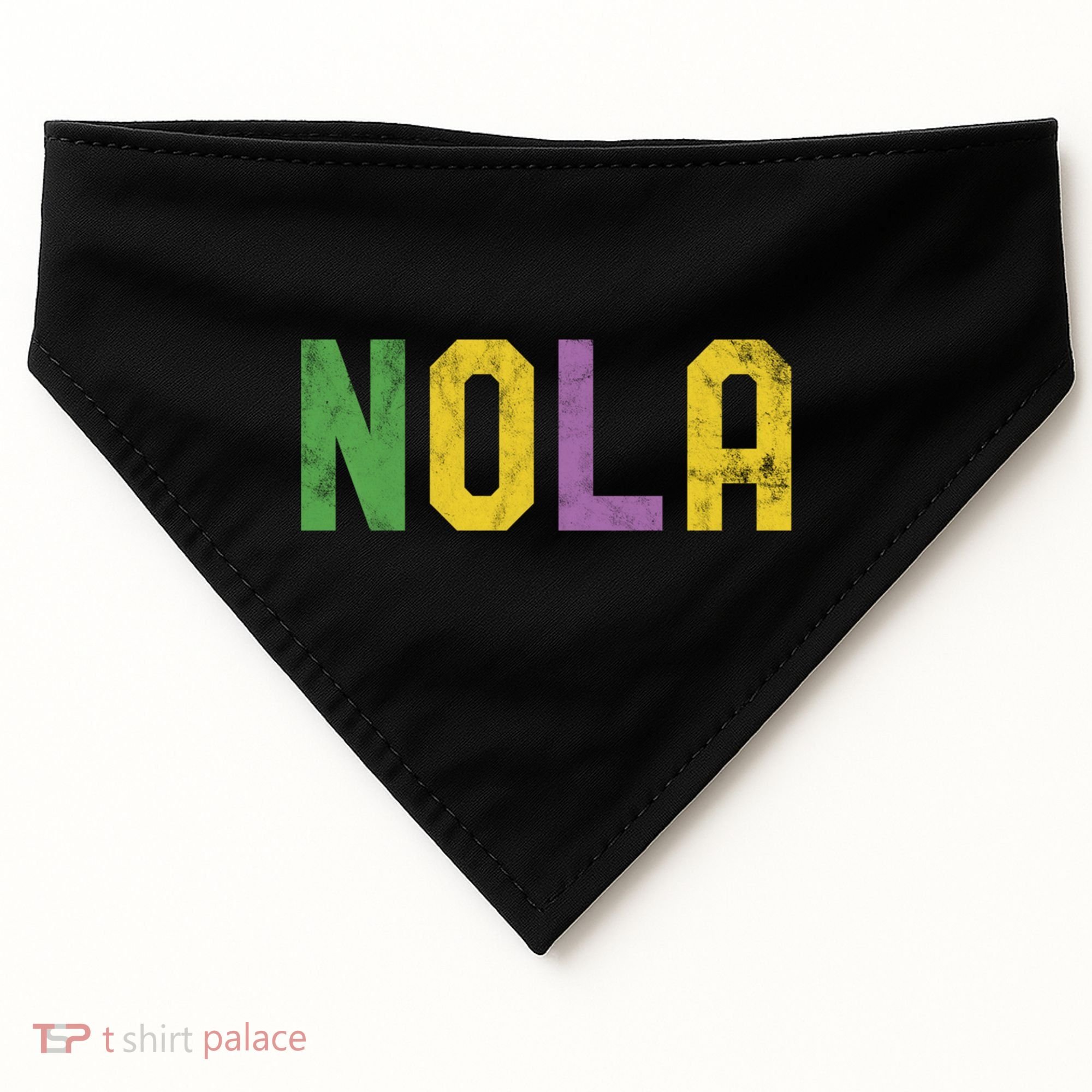 Mardi Gras Nola New Orleans Retro Party Gift USA-Made Doggie Bandana