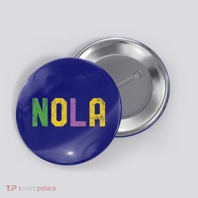 Mardi Gras Nola New Orleans Retro Party Gift Button