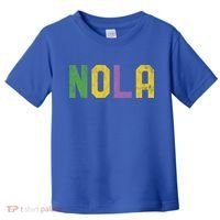 Mardi Gras Nola New Orleans Retro Party Gift Toddler T-Shirt thumb 0