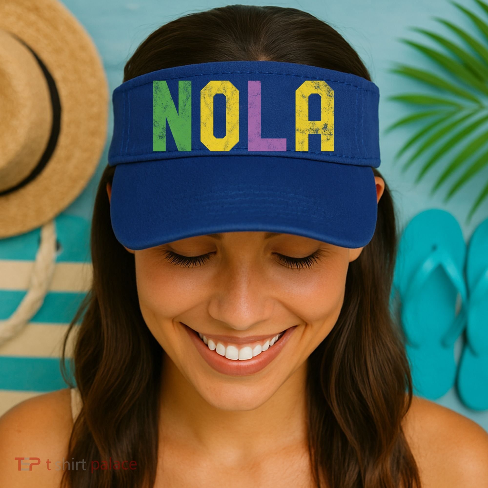 Mardi Gras Nola New Orleans Retro Party Gift Visor