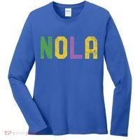 Mardi Gras Nola New Orleans Retro Party Gift Women's Long Sleeve Shirt thumb 0