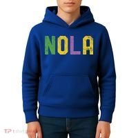 Mardi Gras Nola New Orleans Retro Party Gift Kids Hoodie thumb 4