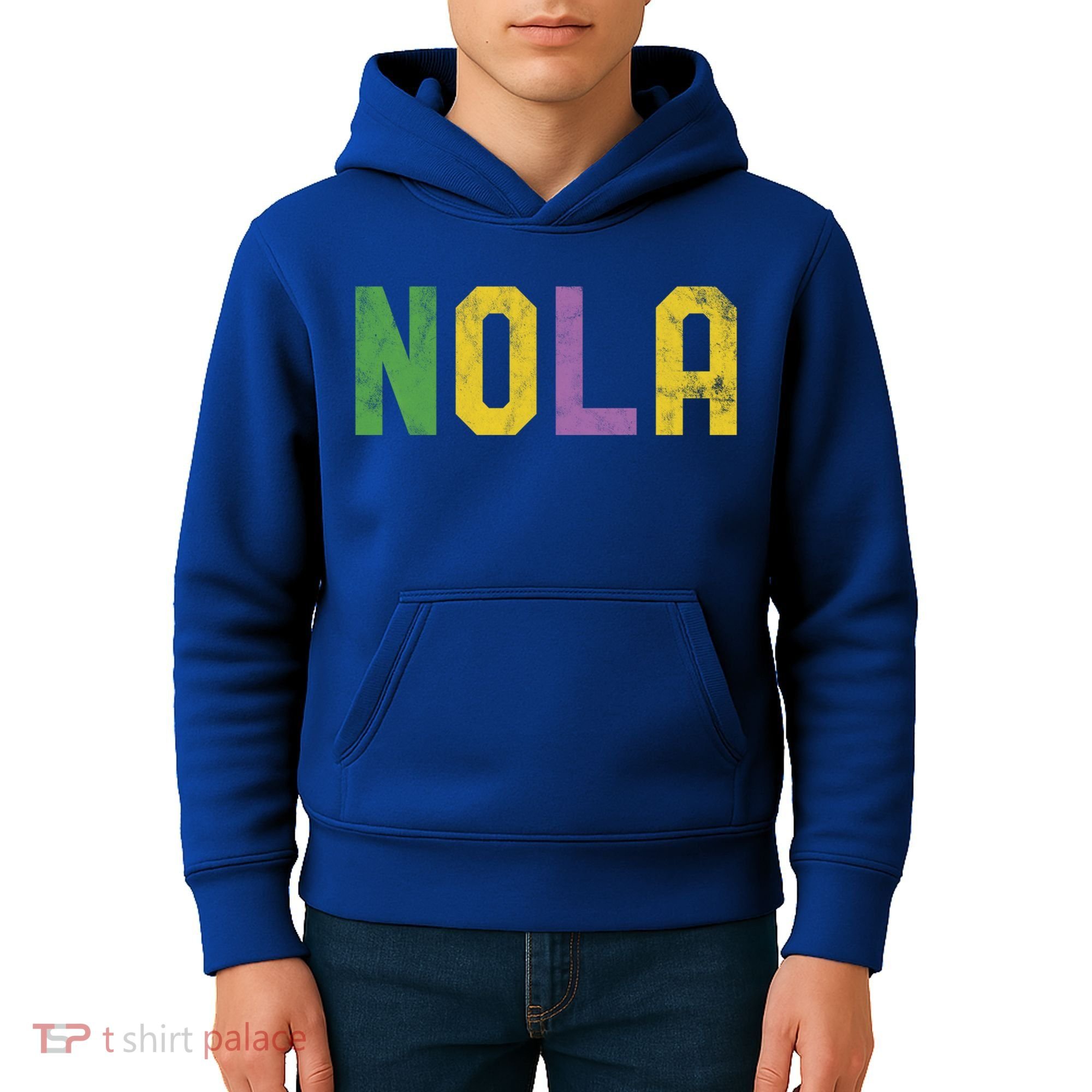 Mardi Gras Nola New Orleans Retro Party Gift Kids Hoodie