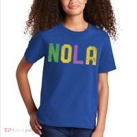Mardi Gras Nola New Orleans Retro Party Gift Kids T-Shirt thumb 2