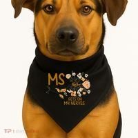 MS Gets On My Nerves Multiple Sclerosis Awareness . USA-Made Doggie Bandana thumb 1