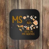 MS Gets On My Nerves Multiple Sclerosis Awareness . Coaster thumb 0