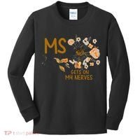 MS Gets On My Nerves Multiple Sclerosis Awareness . Kids Long Sleeve Shirt thumb 0