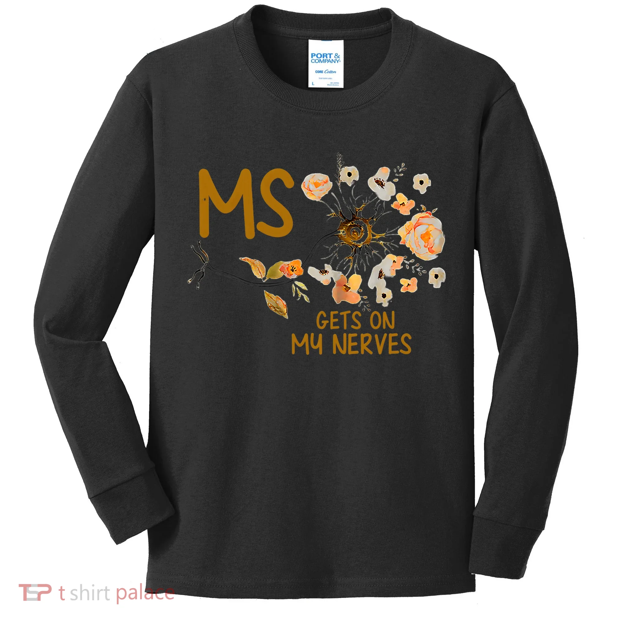 MS Gets On My Nerves Multiple Sclerosis Awareness . Kids Long Sleeve Shirt