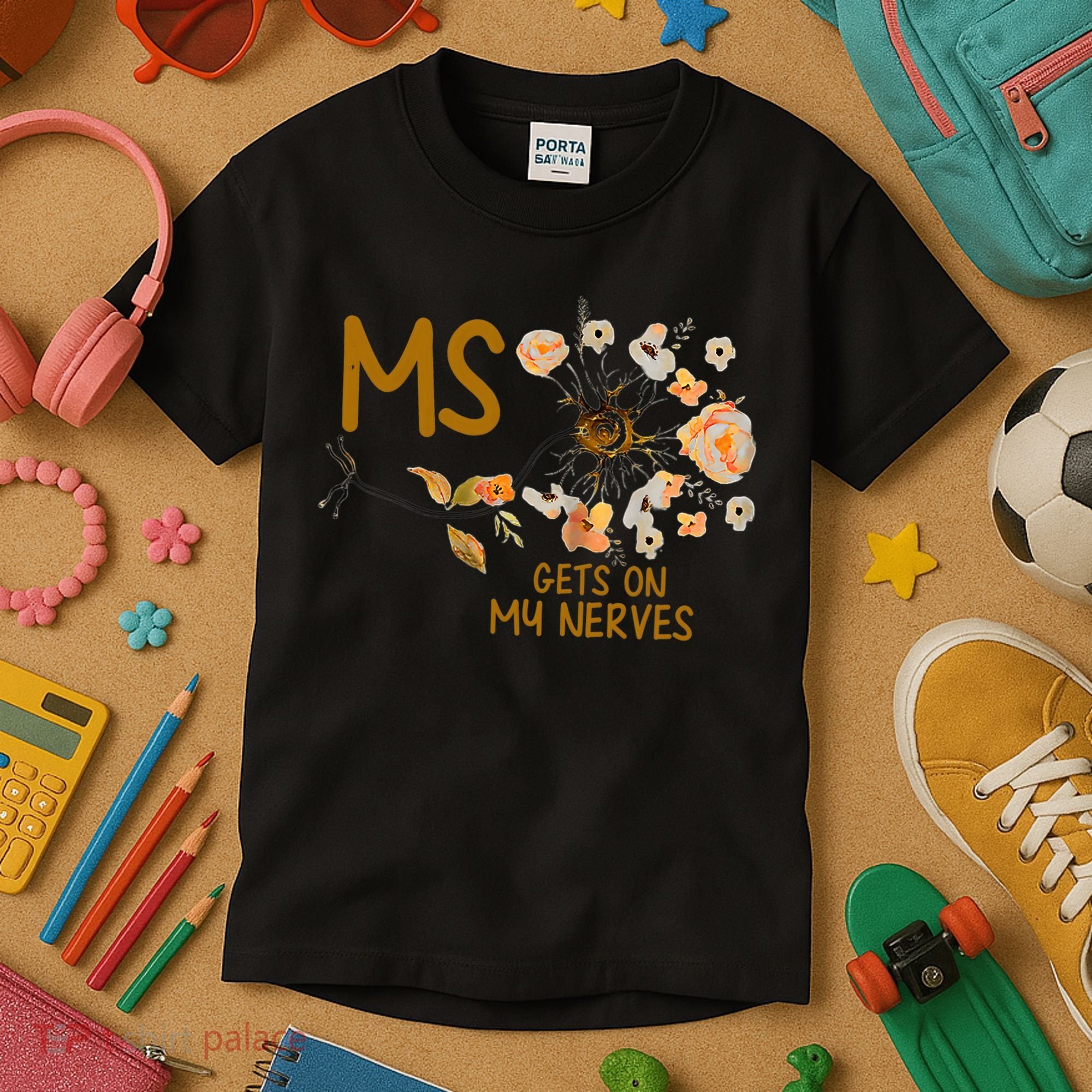 MS Gets On My Nerves Multiple Sclerosis Awareness . Kids T-Shirt