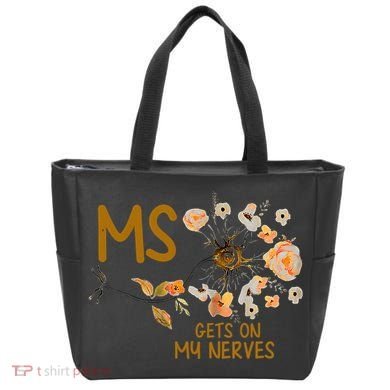 MS Gets On My Nerves Multiple Sclerosis Awareness . Tote Bag
