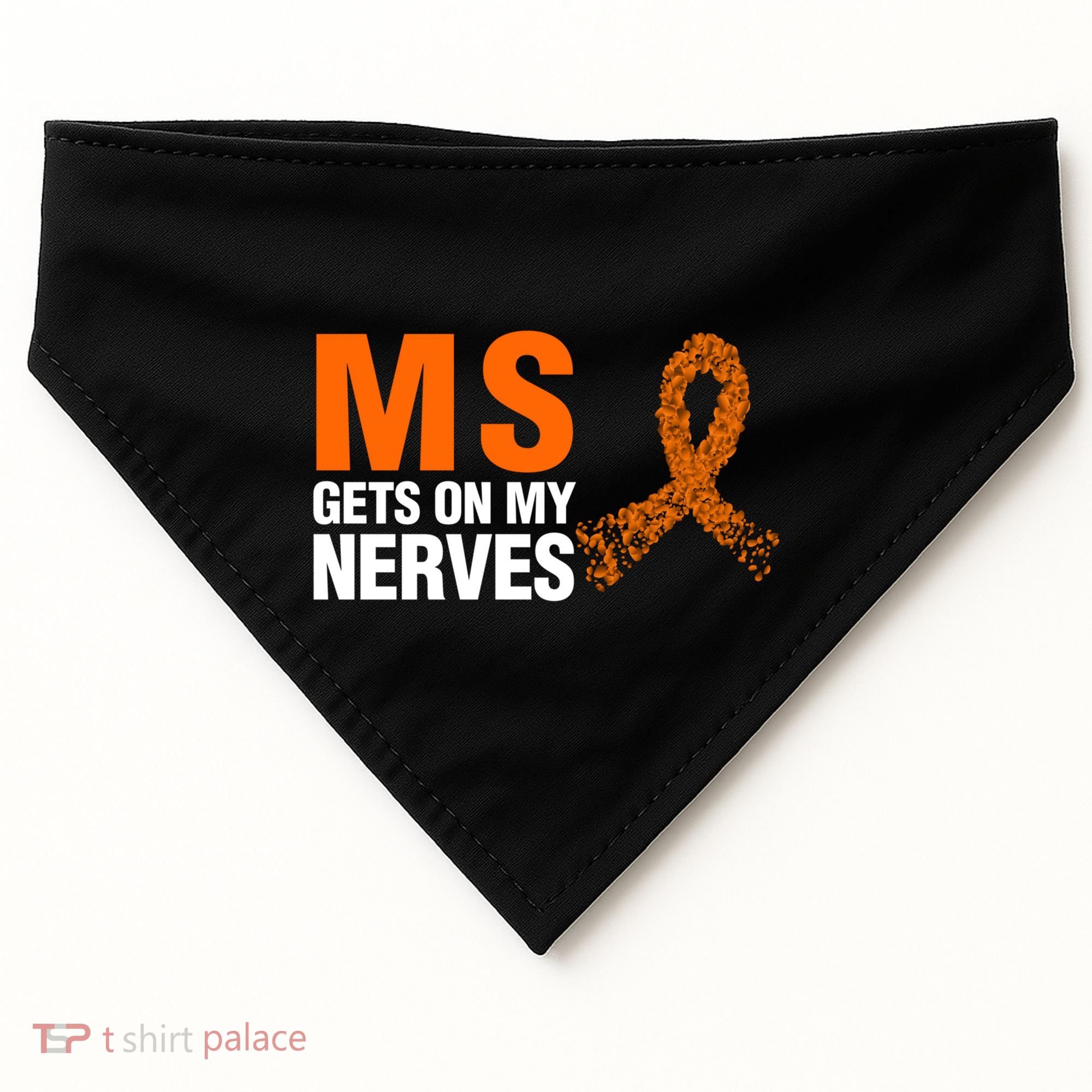Ms Gets On My Nerves Multiple Sclerosis Cool Gift USA-Made Doggie Bandana
