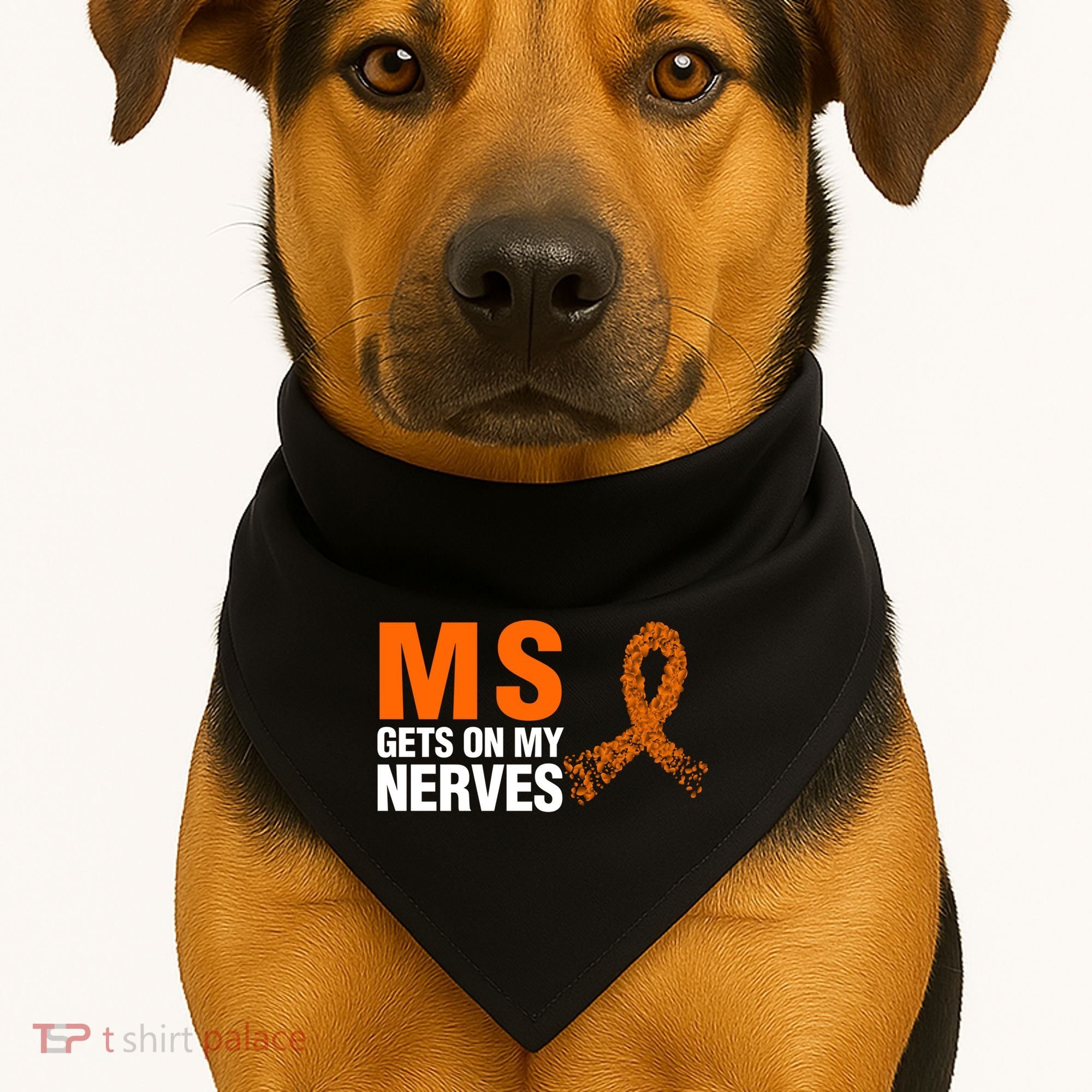 Ms Gets On My Nerves Multiple Sclerosis Cool Gift USA-Made Doggie Bandana