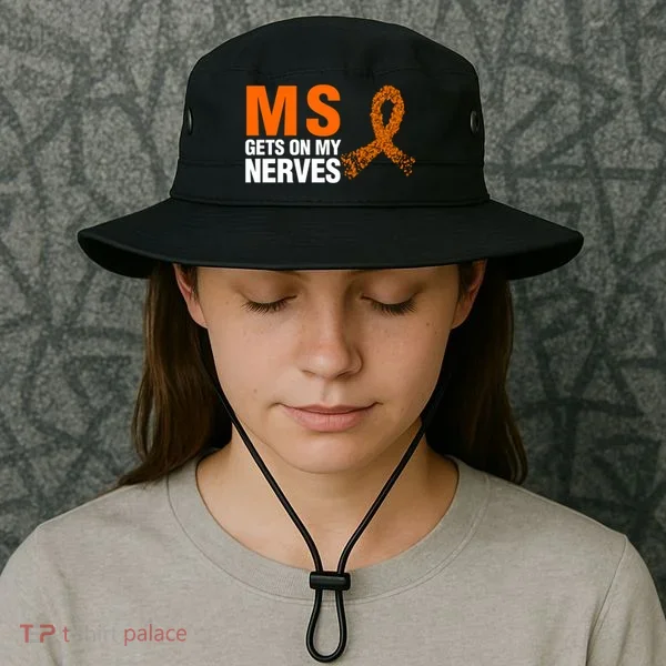 Ms Gets On My Nerves Multiple Sclerosis Cool Gift Bucket Hat