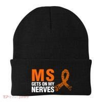 Ms Gets On My Nerves Multiple Sclerosis Cool Gift Beanie thumb 0