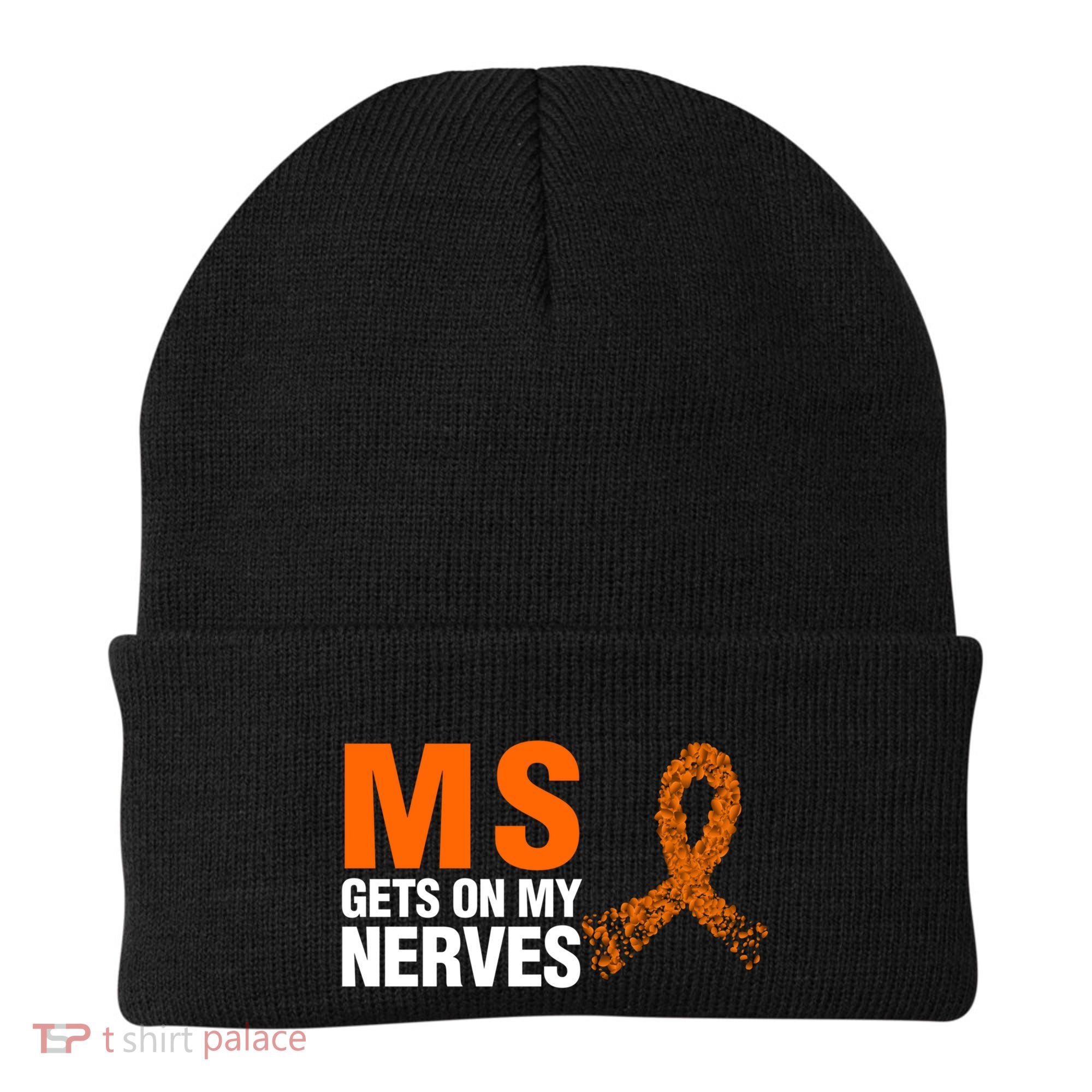 Ms Gets On My Nerves Multiple Sclerosis Cool Gift Beanie