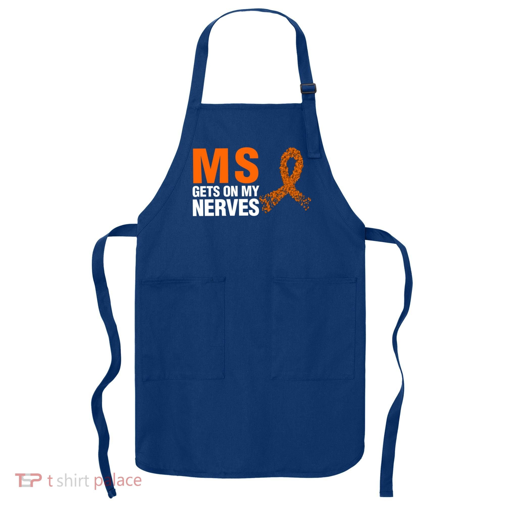 Ms Gets On My Nerves Multiple Sclerosis Cool Gift Apron