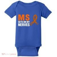 Ms Gets On My Nerves Multiple Sclerosis Cool Gift Baby Bodysuit thumb 0
